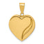 14/20 Gold Filled Polished 1/20 18mm Indented Heart Pendant