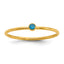 14K Gold Filled Aqua Blue CZ Bezel 1.0mm Stacking Ring by Sophia Jewelers