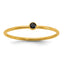 14K Gold Filled Black CZ Bezel 1.0mm Stacking Ring by Sophia Jewelers