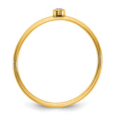 1/20 14K Gold Filled Light Purple CZ Bezel 1.0mm Stacking Ring