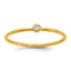 14K Gold Filled White CZ Bezel 1.0mm Stacking Ring by Sophia Jewelers
