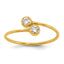 14K Gold Filled CZ 1.0mm Adjustable Ring by Sophia Jewelers