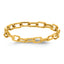 14K Gold Filled 2.40mm Paperclip Chain Ring by Sophia Jewelers