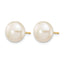 14K Gold Filled 10-11mm White Button Cultured Freshwater Pearl Stud Earrings - view 2