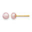 14K Gold Filled 4-5mm Purple Button Cultured Freshwater Pearl Stud Earrings by Sophia Jewelers