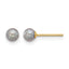 14K Gold Filled 4-5mm Grey Round Cultured Freshwater Pearl Stud Earrings by Sophia Jewelers
