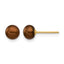 14K Gold Filled 5-6mm Brown Button Cultured Freshwater Pearl Stud Earrings by Sophia Jewelers