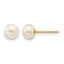 14K Gold Filled 5-6mm White Button Cultured Freshwater Pearl Stud Earrings by Sophia Jewelers