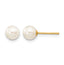 14K Gold Filled 5-6mm White Round Cultured Freshwater Pearl Stud Earrings by Sophia Jewelers