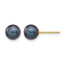 14K Gold Filled 6-7mm Black Round Cultured Freshwater Pearl Stud Earrings by Sophia Jewelers
