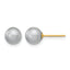 14K Gold Filled 6-7mm Grey Round Cultured Freshwater Pearl Stud Earrings by Sophia Jewelers