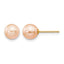 14K Gold Filled 6-7mm Pink Round Cultured Freshwater Pearl Stud Earrings by Sophia Jewelers