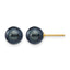 14K Gold Filled 7-8mm Black Round Cultured Freshwater Pearl Stud Earrings by Sophia Jewelers