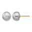 14K Gold Filled 8-9mm Grey Button Cultured Freshwater Pearl Stud Earrings by Sophia Jewelers