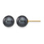 14K Gold Filled 8-9mm Black Round Cultured Freshwater Pearl Stud Earrings by Sophia Jewelers