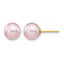 14K Gold Filled 8-9mm Purple Round Cultured Freshwater Pearl Stud Earrings by Sophia Jewelers