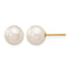 14K Gold Filled 8-9mm White Round Cultured Freshwater Pearl Stud Earrings by Sophia Jewelers