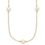 14K Gold Filled 7-8mm 5-Station White Cultured Freshwater Pearl Necklace by Sophia Jewelers
