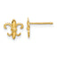 14k Madi K Polished Fleur de Lis Post Earrings