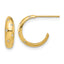 14k Madi K Polished CZ Post Hoop Earrings