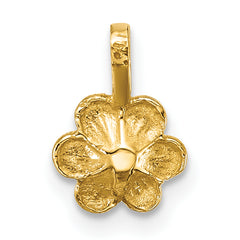 14k Madi K Polished 3-4mm Button White Freshwater Cultured Pearl Flower Pendant