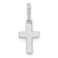 14K White Gold Madi K Polished Cross Childrens Charm / Pendant
