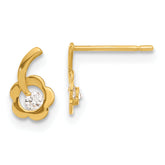 14k Madi K CZ Children's Flower Post Earrings