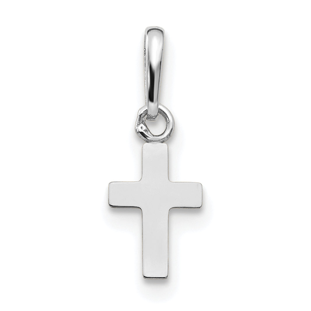 14k White Gold Madi K Children's Cross Pendant