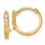 14k Madi K CZ Shooting Star Hinged Hoop Earrings
