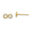 14k Madi K CZ Infinity Symbol Post Earrings