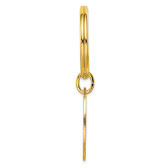 Gold-plated Kelly Waters Polished Oval Key Ring