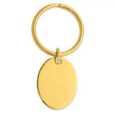 Gold-plated Kelly Waters Polished Oval Key Ring