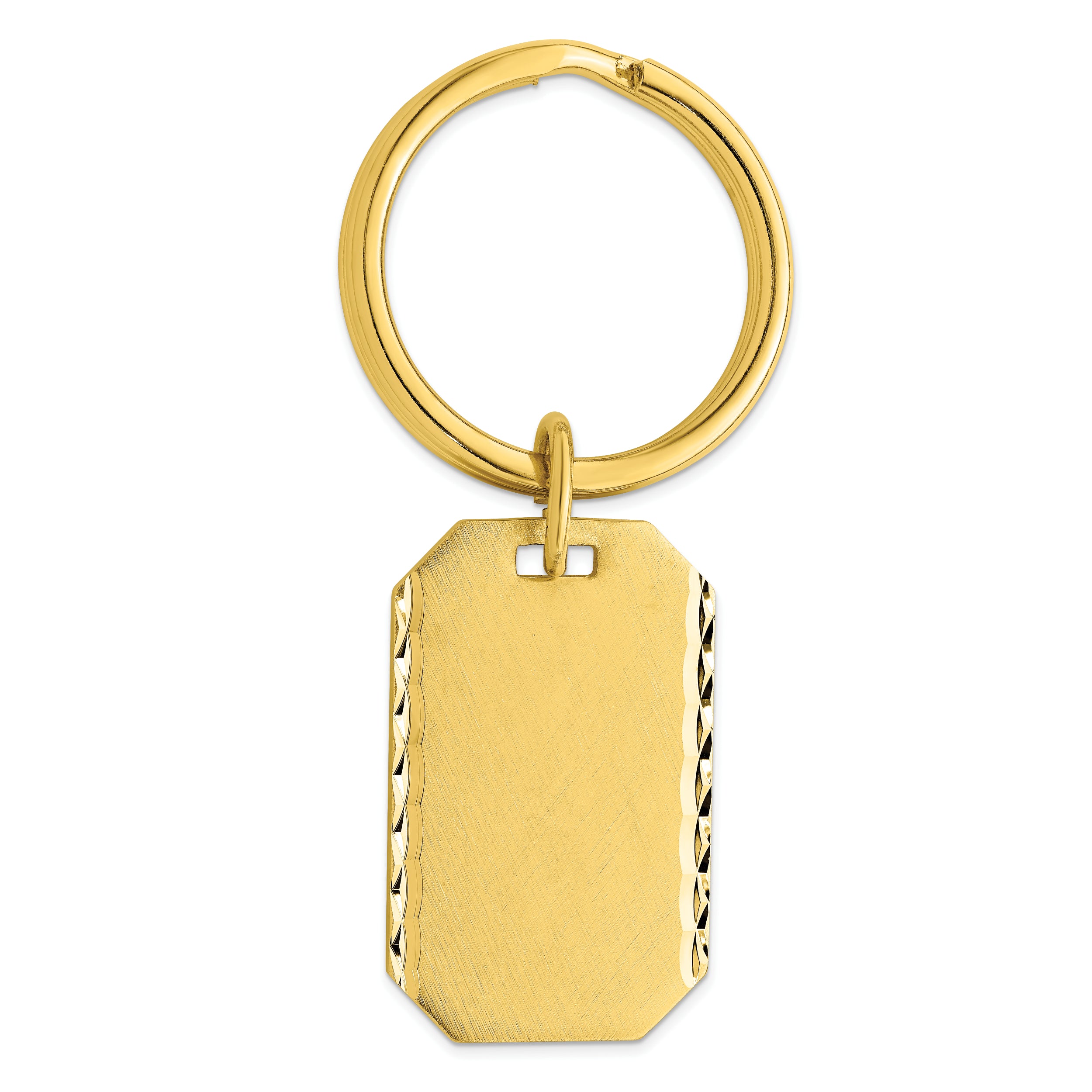 Gold-plated Kelly Waters Swiss Cut Edge Key Ring