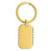 Gold-plated Kelly Waters Swiss Cut Edge Key Ring