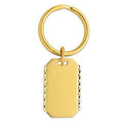 Gold-plated Kelly Waters Swiss Cut Edge Key Ring