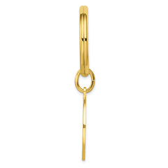 Gold-plated Kelly Waters Polished Round Key Ring
