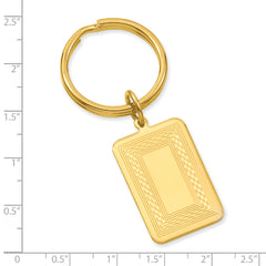 Gold-plated Kelly Waters Patterned Border Key Ring