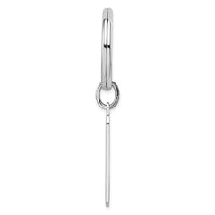 Rhodium-plated Kelly Waters Patterned Border Key Ring