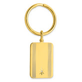 Gold-plated Kelly Waters Star Cut .001ct. Diamond Key Ring