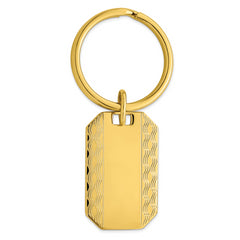 Gold-plated Kelly Waters Patterned Edge Key Ring
