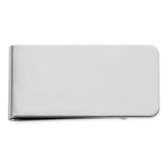Rhodium-plated Kelly Waters Polished Rectangle Money Clip