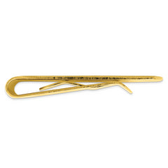 Gold-plated Kelly Waters Black and Grey Epoxy Money Clip with Engravable Area