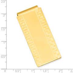 Gold-plated Kelly Waters Patterned Edge Hinged Money Clip