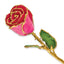 Lacquer Dipped Gold Trim October Birthstone Tourmaline Rose