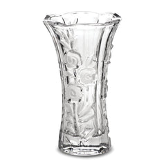Large Crystal Floral Patterned Bud Vase