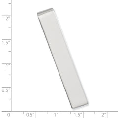 Kelly Waters Rhodium-plated Polished Engravable Tie Bar