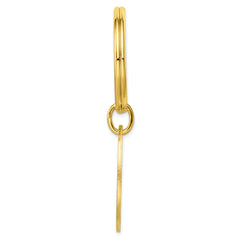 Gold-plated Kelly Waters Satin Oval Key Ring