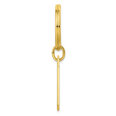 Gold-plated Kelly Waters Satin Rectangle Key Ring