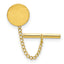 Kelly Waters Gold-plated Satin Round Engravable Tie Tac with Safety Chain