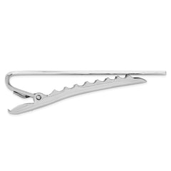 Kelly Waters Rhodium-plated Satin Engravable Tie Bar